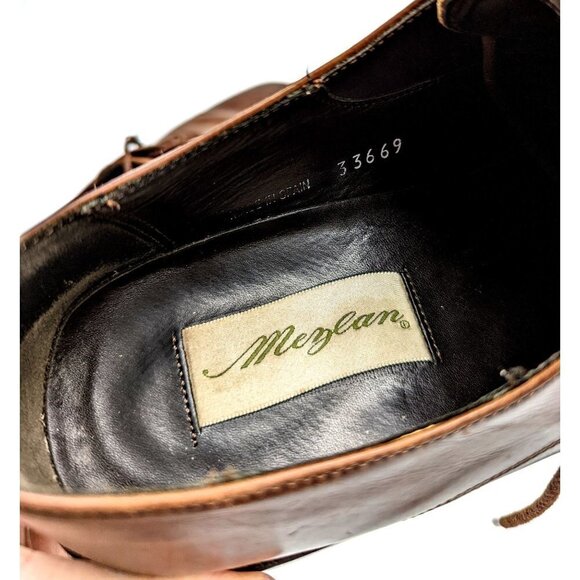 Men's Mezlan 'Pompei' Dark Brown Leather Oxford Derby Lace Up Shoes Size 10 M - Picture 7 of 8